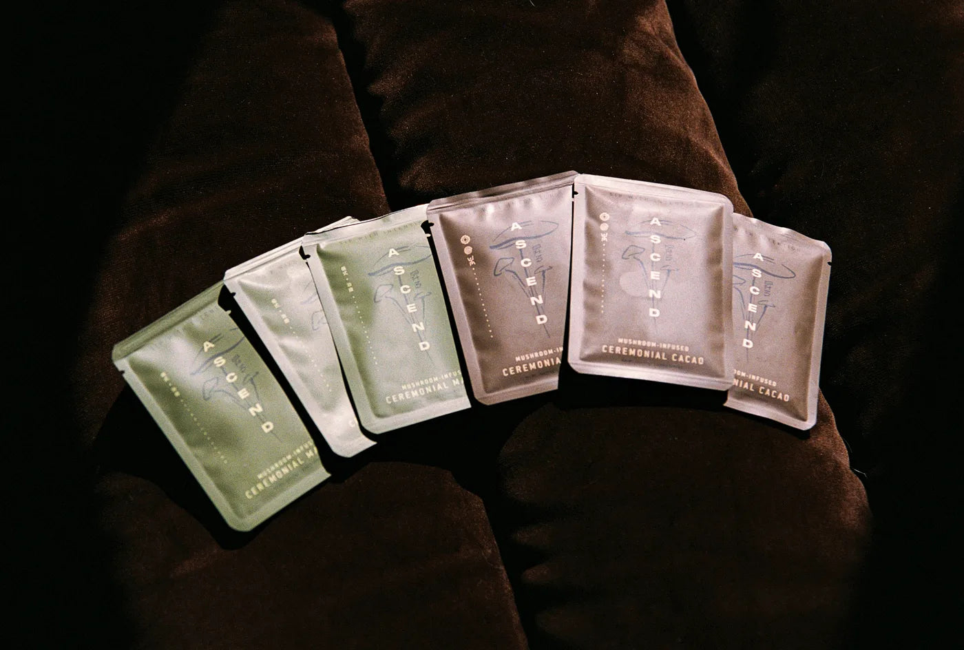 Ascend Starter Kit: three Matcha and three Cacao single servings