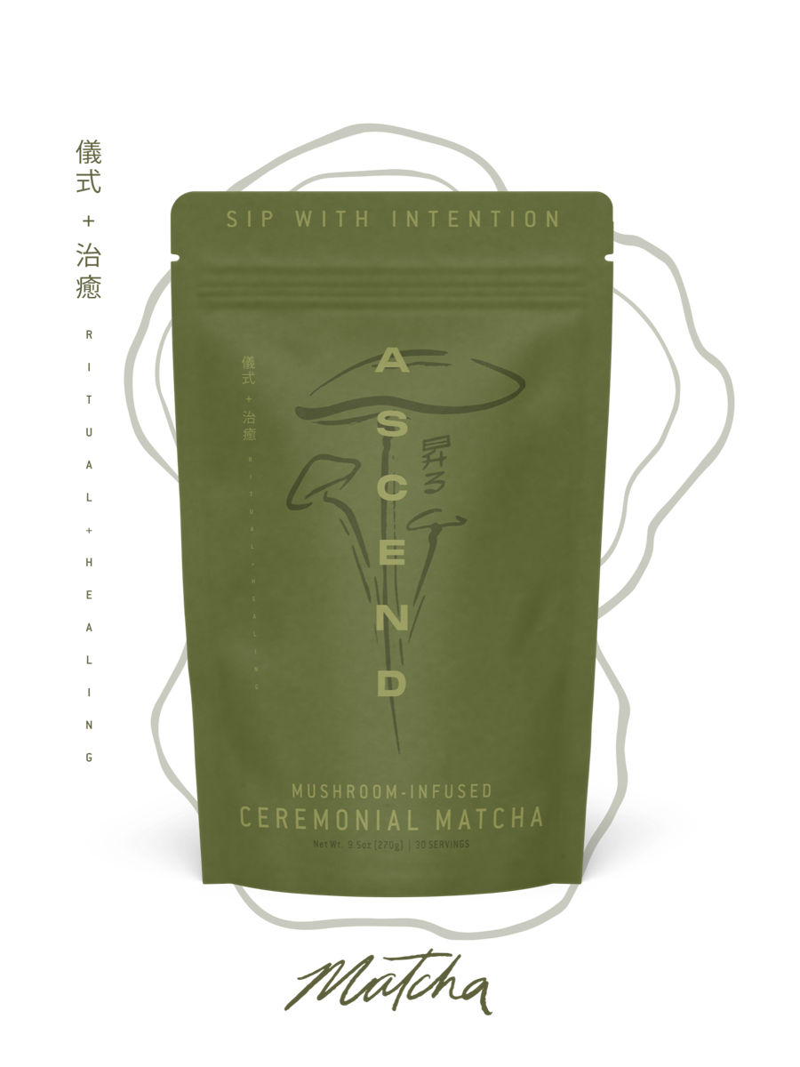 Front of the Ascend Matcha 30-serving bag